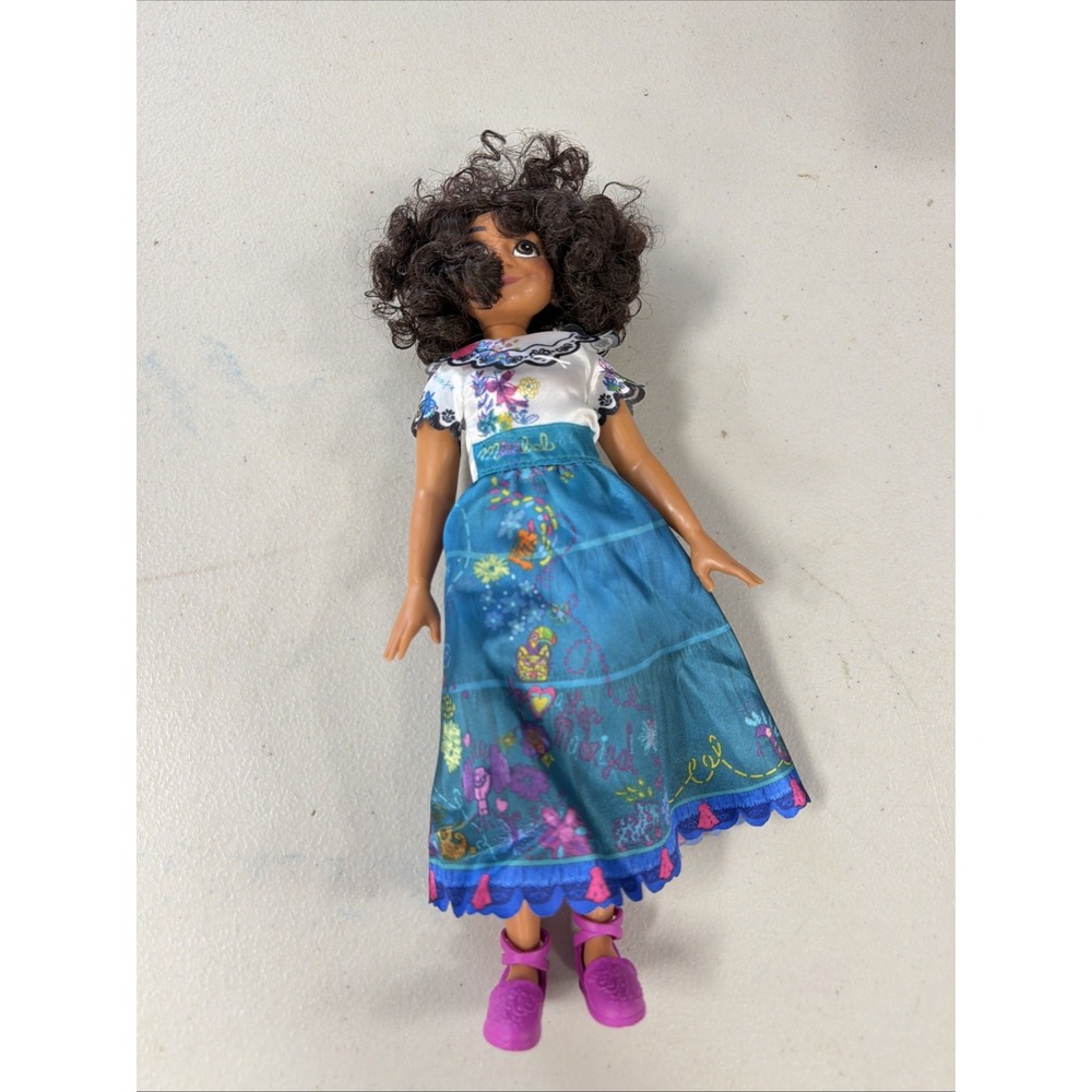 Disney Encanto Mirabel 11 in Fashion Doll Curly Hair Blue Skirt Removable